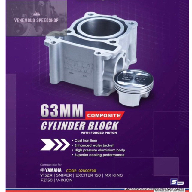 Jual Blok Seher UMA MxKing / MX / Vixion / R15 V2 / Xabre Ukuran 63MM ...