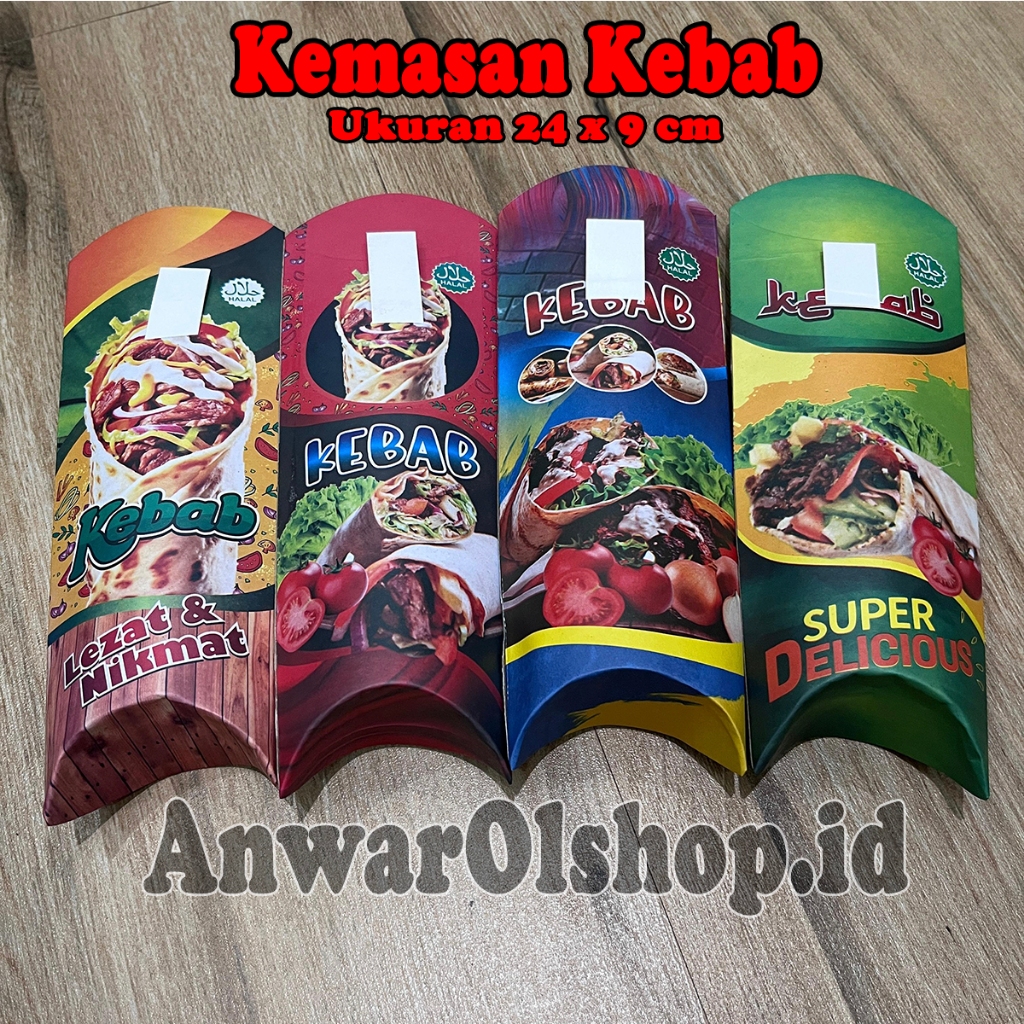 Jual Kemasan Kebab Terbaru Ukuran 24 x 9 cm // Wadah Kebab Dengan ...