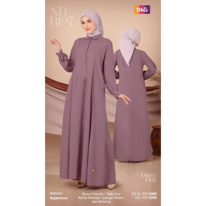 Jual GAMIS NIBRAS NB B197 SYAR'I MOTIF POLOS DEWASA | Shopee