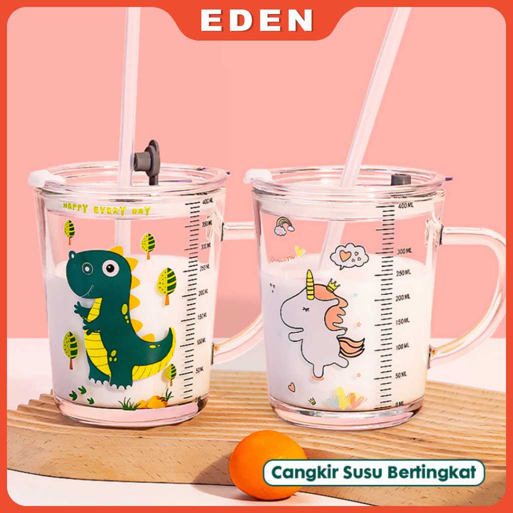 Jual Gelas Minum Anak Mug Susu Anti Tumpah 400ml Dengan Gagang Gratis ...