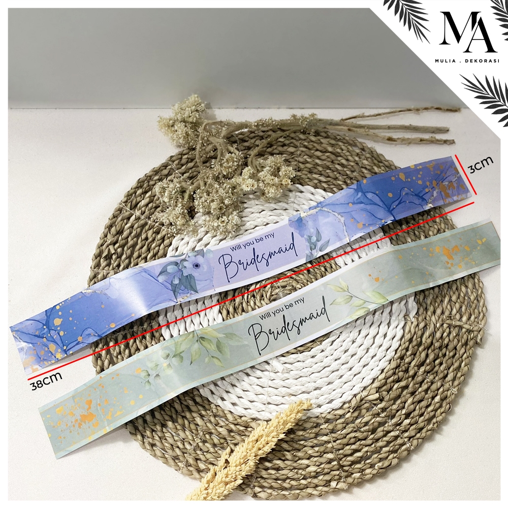 Jual Paper Belt Custom Sleeve Label Kain Bridesmaid Wedding Design ...