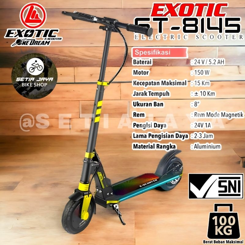 Jual Skuter Listrik Electric Scooter EXOTIC ST-8145 24V 5.2Ah 150 Watt ...