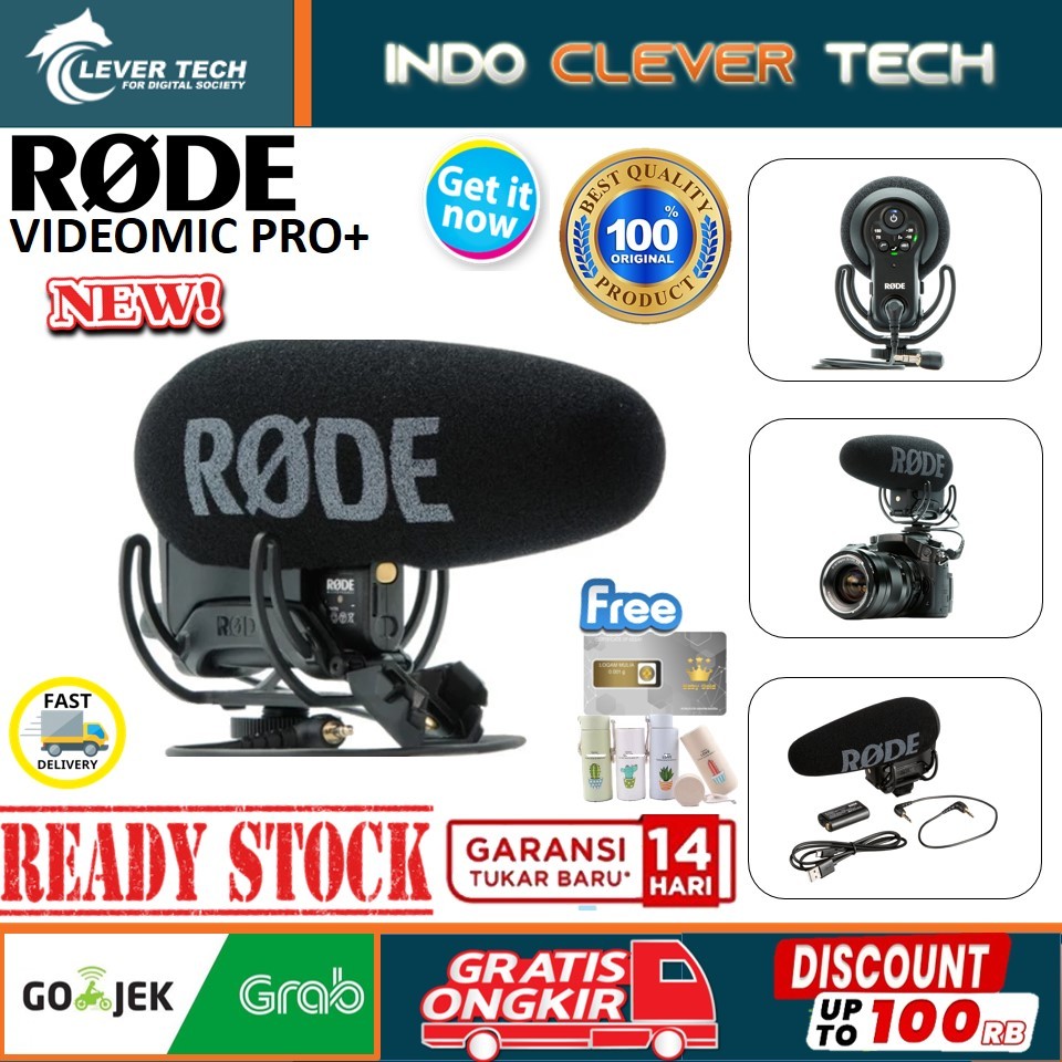 Jual Rode VideoMic Pro Plus OnCamera Shotgun + Shopee Indonesia