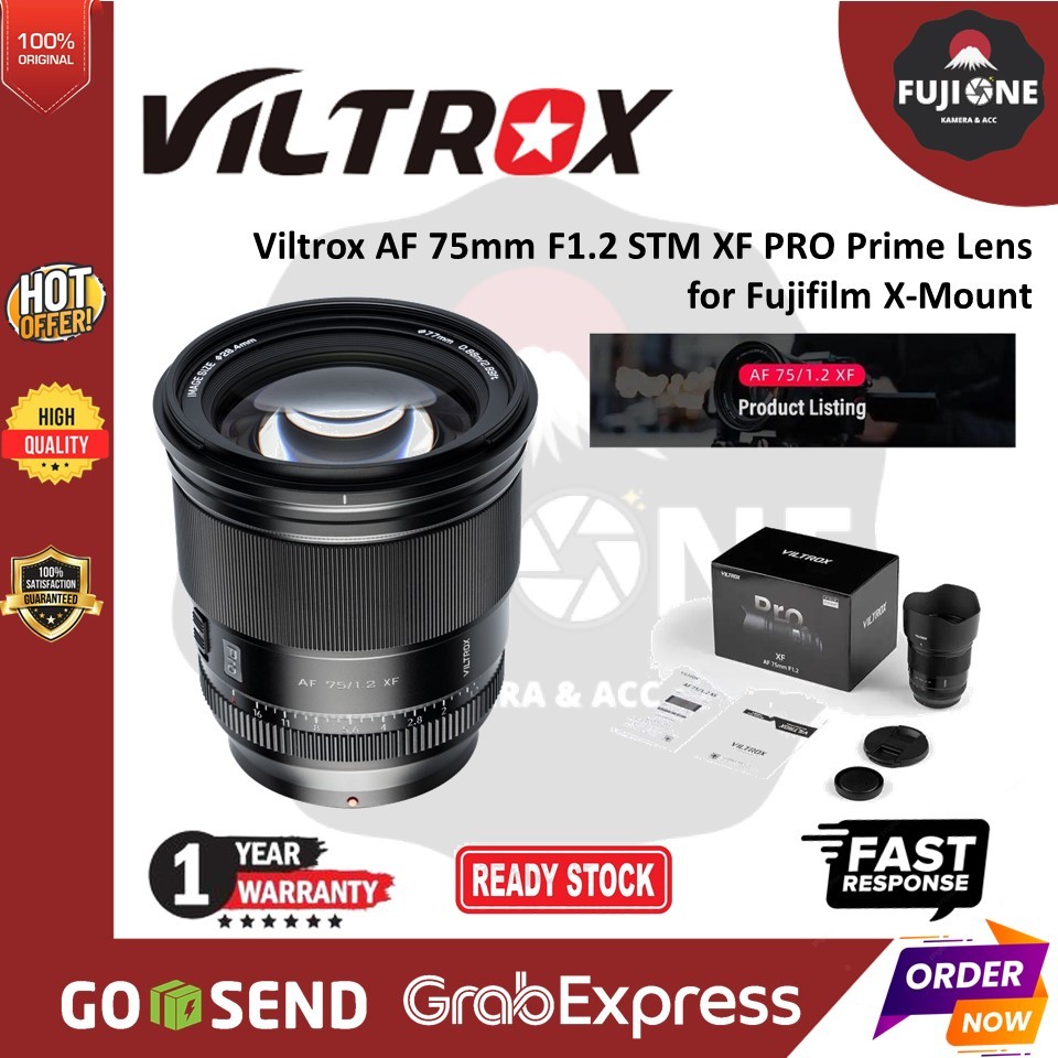 Jual Viltrox Af 75mm F1 2 Stm Xf Pro Prime Lens For Fujifilm X Mount