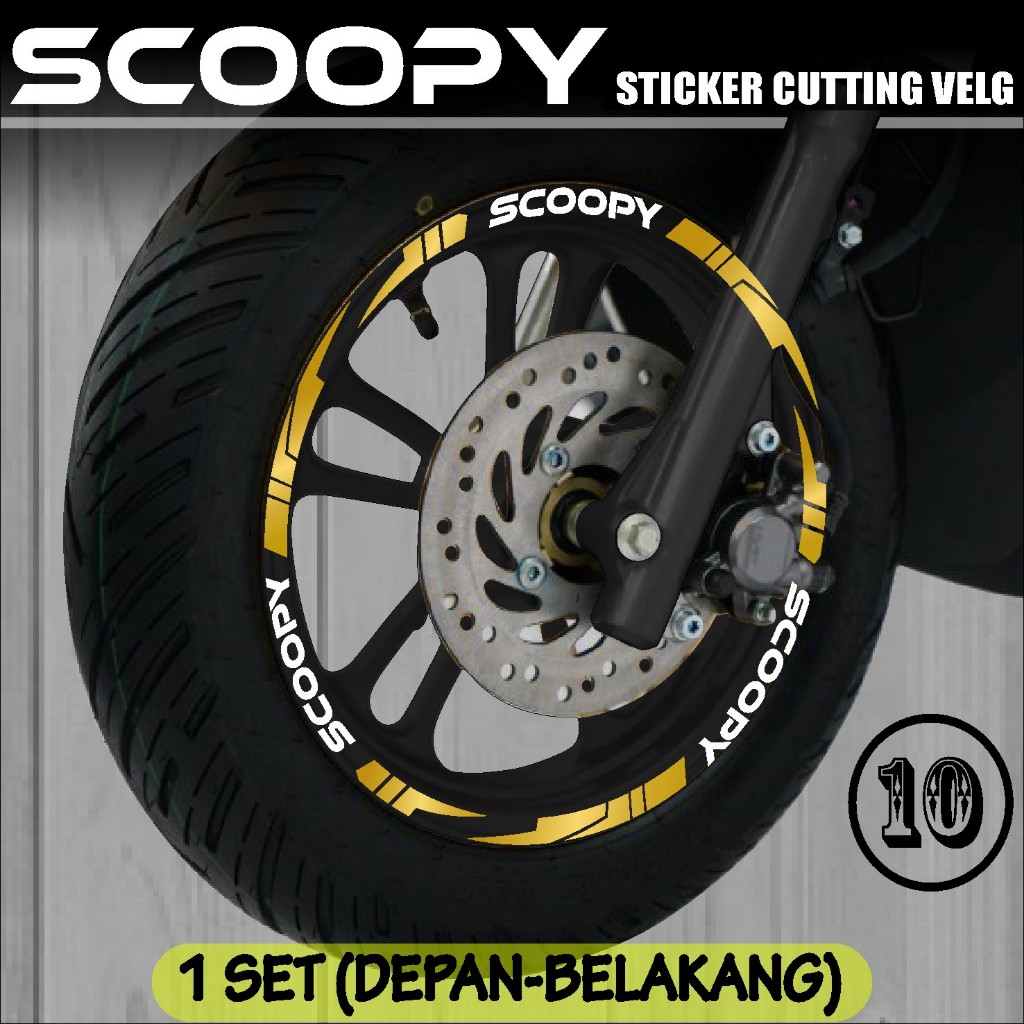 Jual GS Sticker - Stiker Cutting Sticker Velg Honda SCOOPY New Racing ...