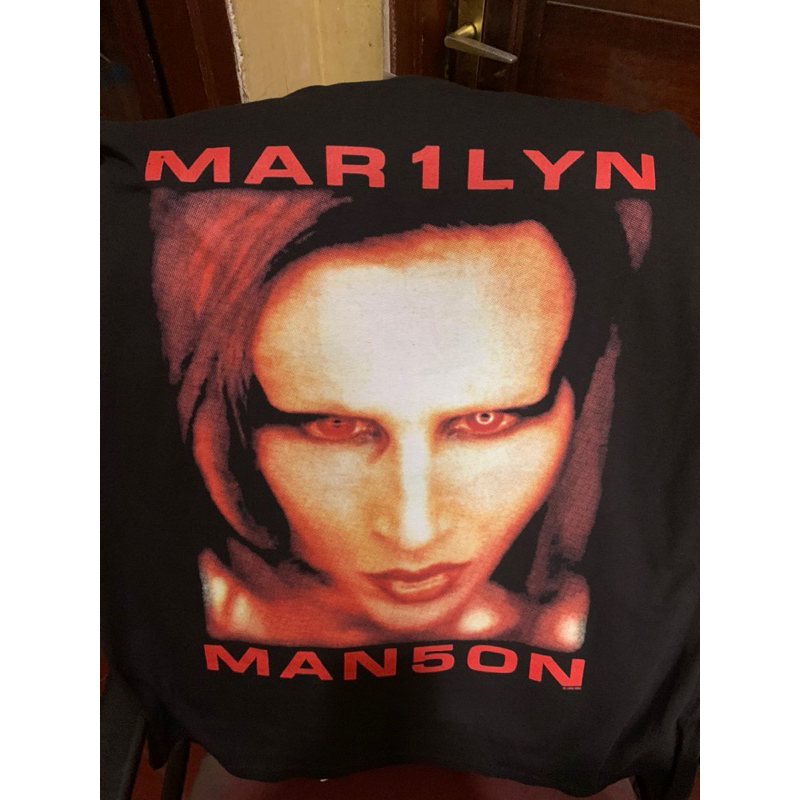 Jual Kaos Marilyn Manson bigger Than Satan 1999 Justin bieber