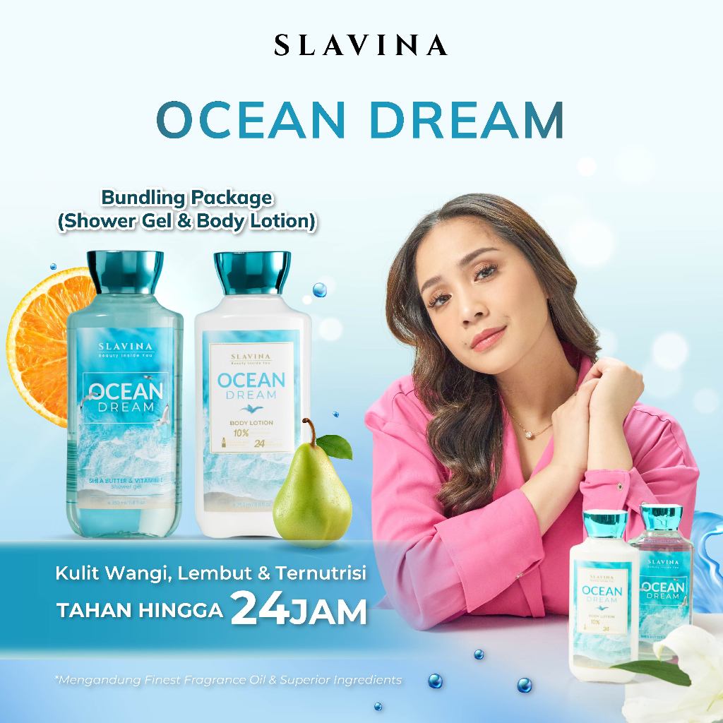 Jual SLAVINA Ocean Dream Paket Shower Gel & Body Lotion Sabun Cair