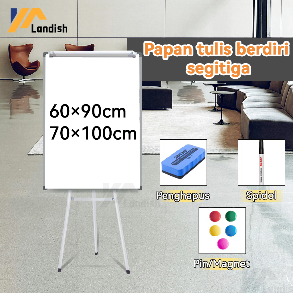 Jual Flip Chartflipchartpapan Presentasi Magnetwhite Board Standing 60x90 70x100 Cm 8757