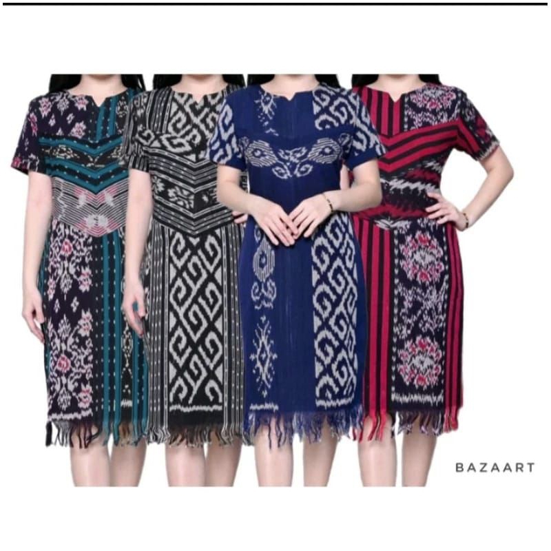 Jual DRES MAHKOTA TENUN BLANKET RUMBAI BAWAH MOTIF NUSANTARA | Shopee ...