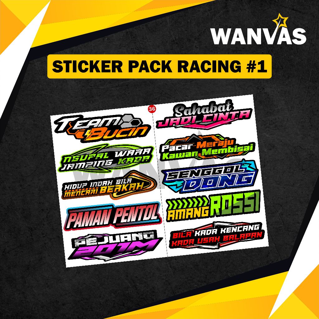 Jual STICKER PACK RACING KALIMANTAN VIRAL KEKINIAN ORIGINAL | Shopee ...