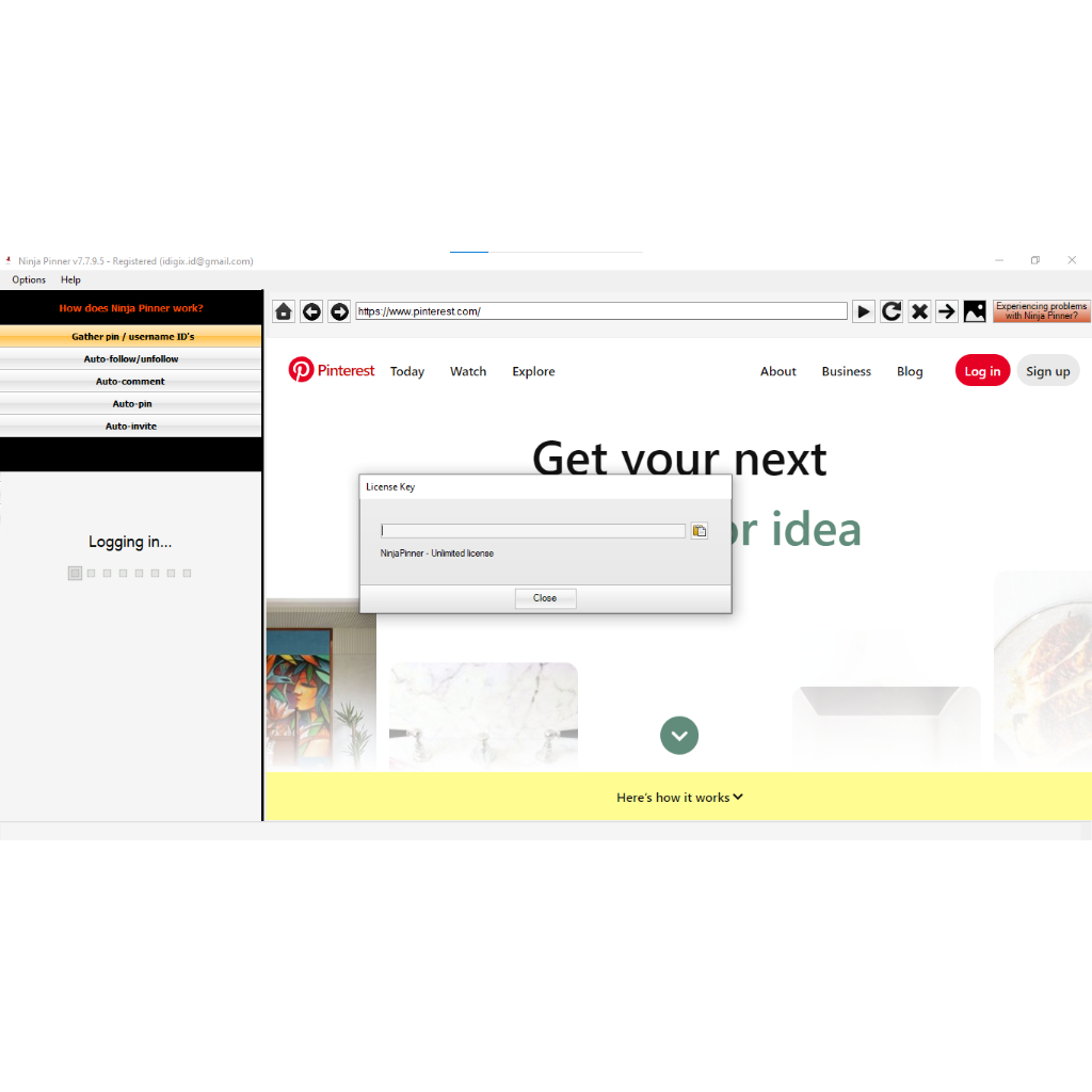 Jual Ninja Pinner (Pinterest bot) Unlimited Account | Shopee Indonesia