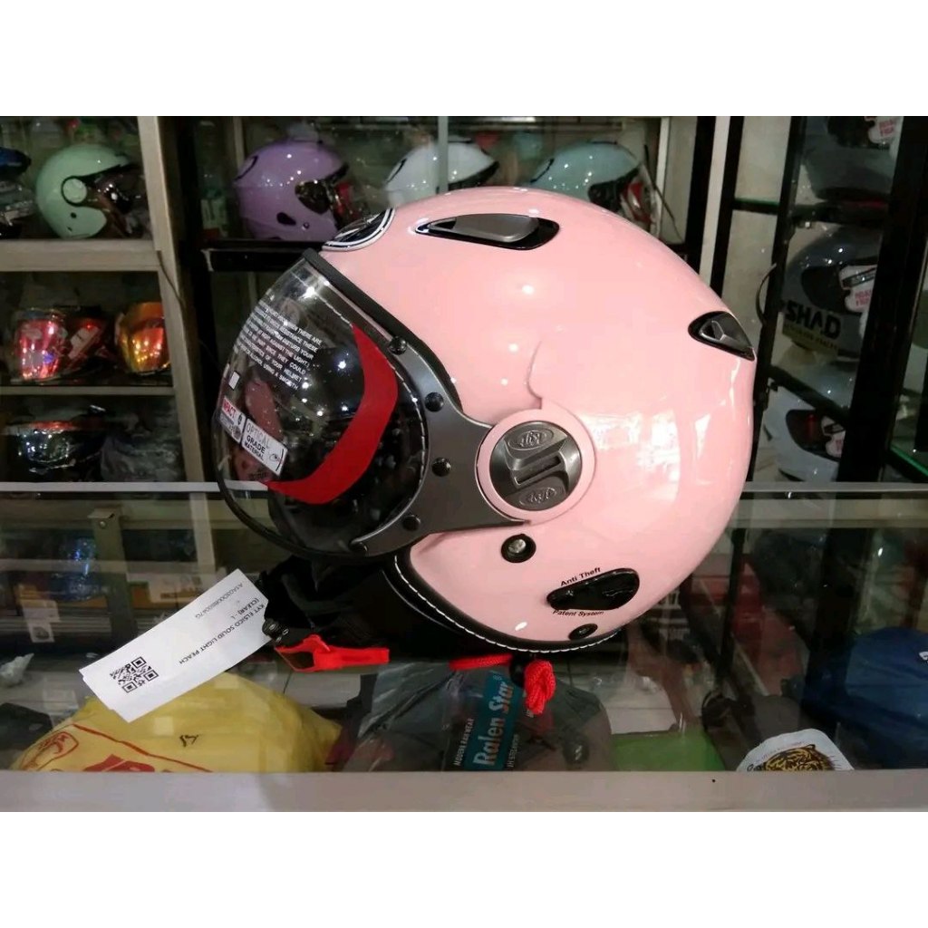 Jual HELM KYT ELSICO LIGHT PEACH ORIGINAL HELM RETRO KYT ELSICO PINK ...