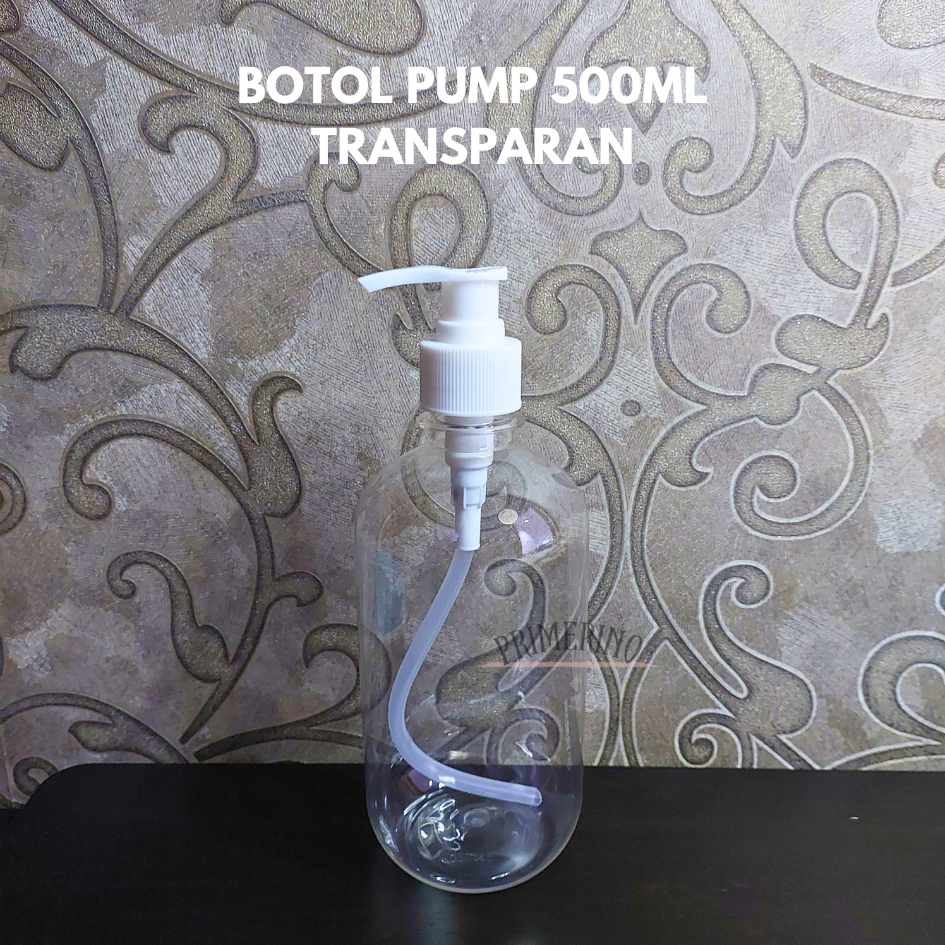 Jual Botol PUMP 500 ml Bening / Botol Plastik Pompa 500 ml / Botol ...