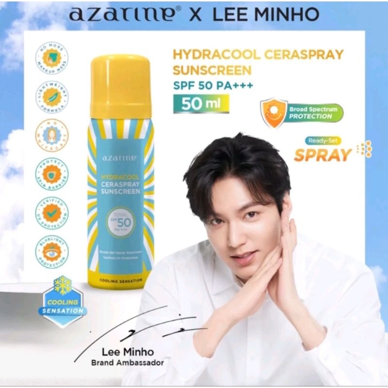 Jual Azarine Hydracool Ceraspray Sunscreen Spray SPF 50 PA+++ | Shopee ...
