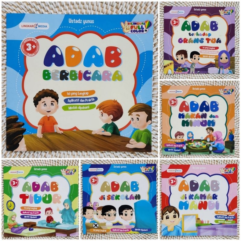 Jual Buku Anak Seri Mengenal adab Islami Bilingual 2 bahasa Full Color ...
