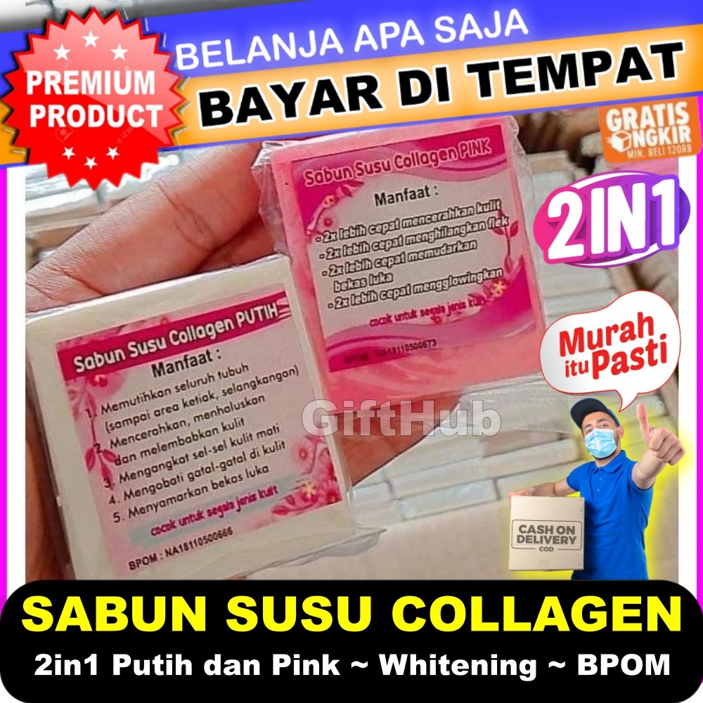 Jual LAGI VIRAL SABUN SUSU COLLAGEN PUTIH ATAU PINK COLAGEN MILK SOAP ...
