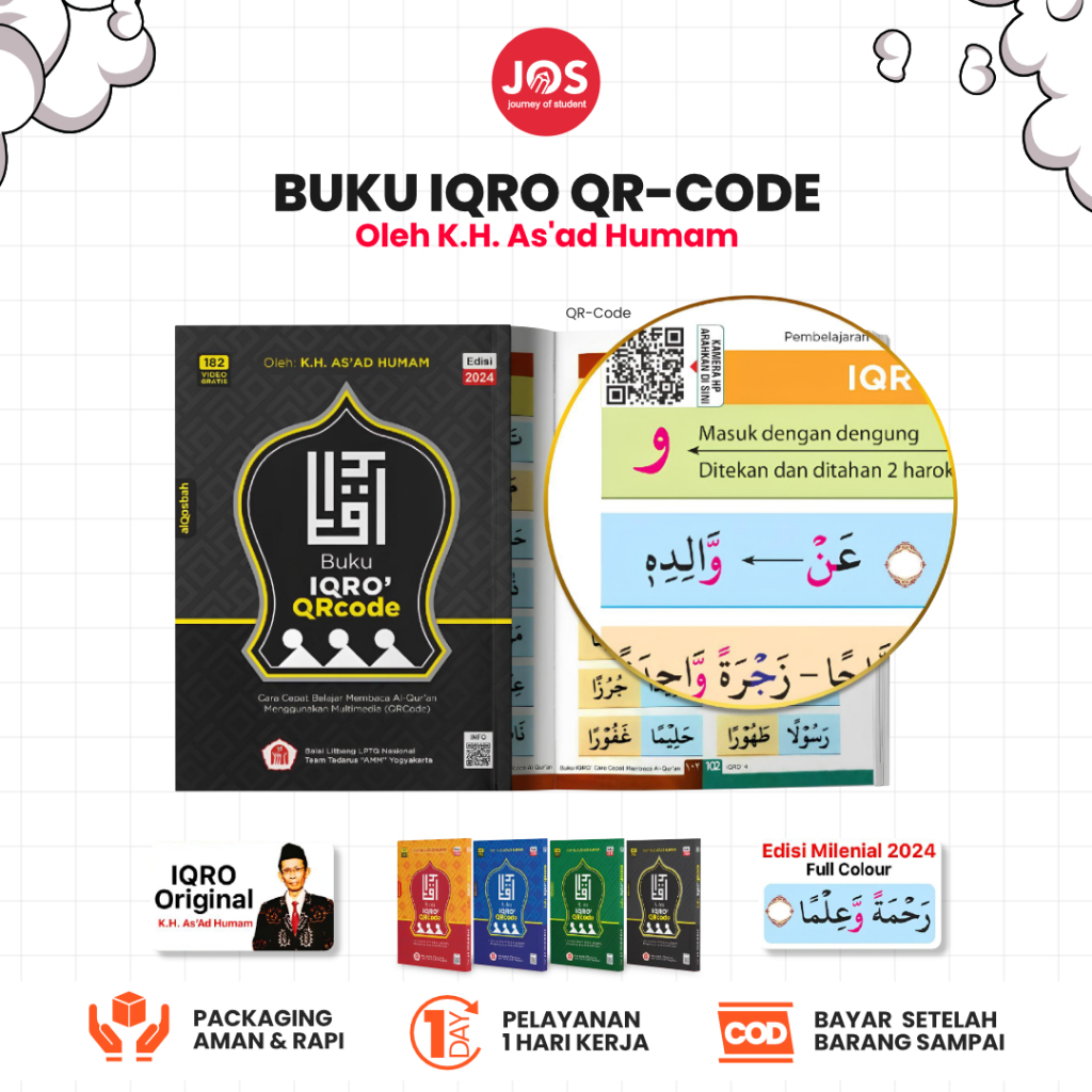 Jual Buku Iqro Qrcode Edisi Milenial Cara Cepat Belajar Membaca Al Quran Menggunakan Qr