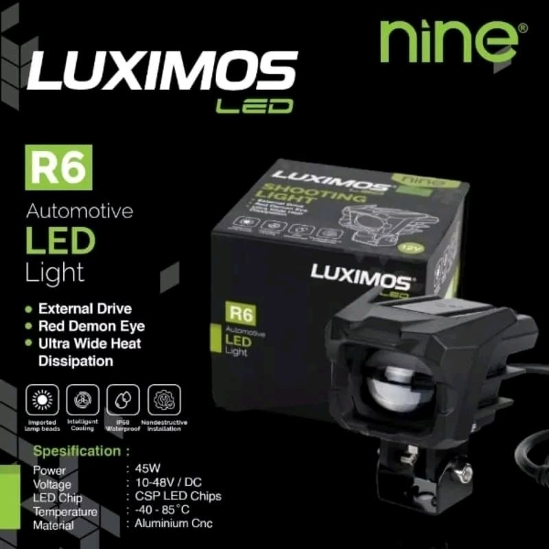 Jual LUXIMOS SHOOTING LIGHT R6 DEVIL EYE 45 WATT 2 WARNA PUTIH KUNING ...