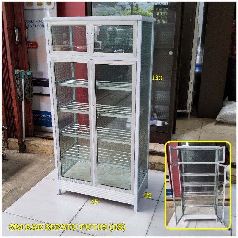 Jual RAK SEPATU ALMUNIUM 2 PINTU | Shopee Indonesia