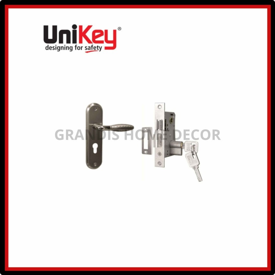 Jual UniKey Handle Set Medium HP 1090 MED SN/CP Gagang Pintu | Shopee ...