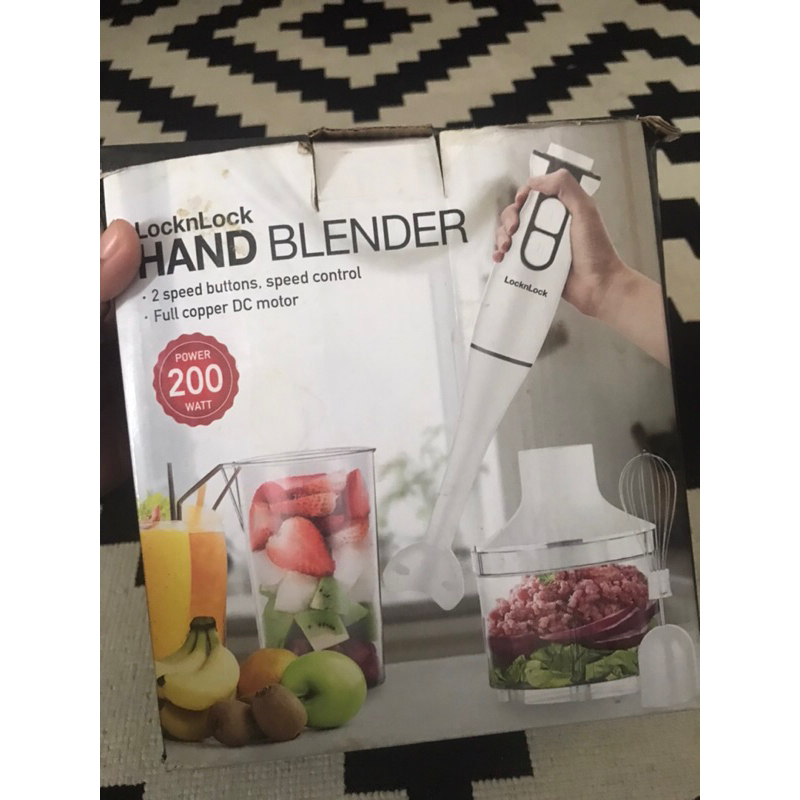 Jual hand blender lock and lock set wisk dan chopper preloved cocok
