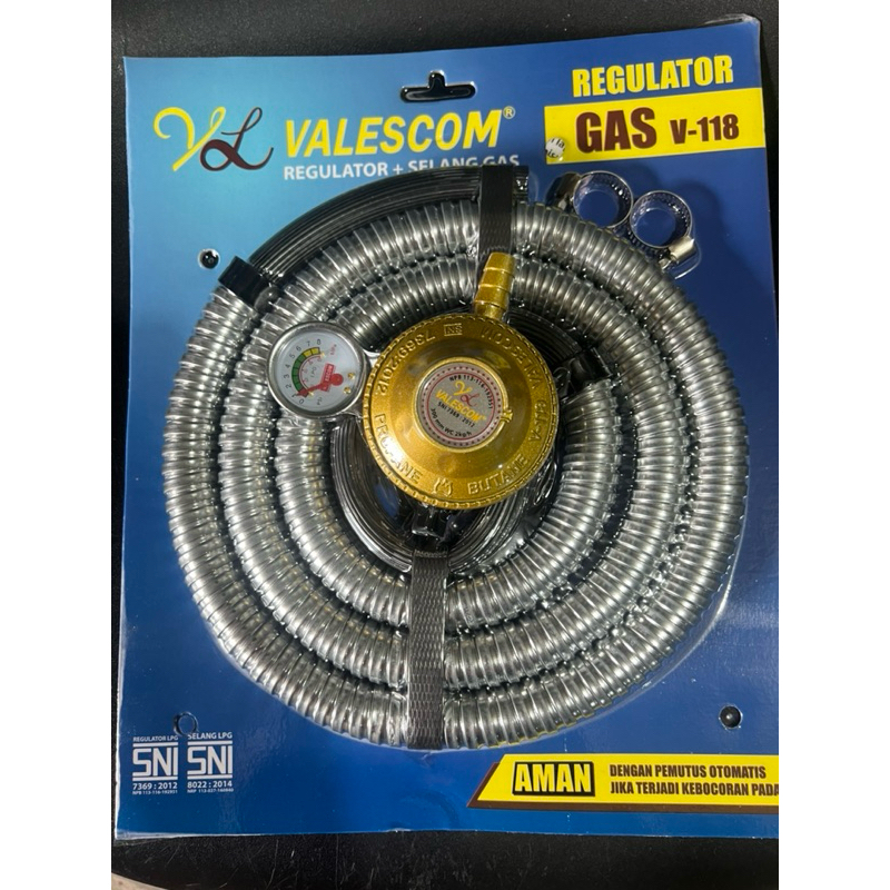 Jual Valescom Selang Regulator Gas Premium Lpg Sni Amper Hemat Selang