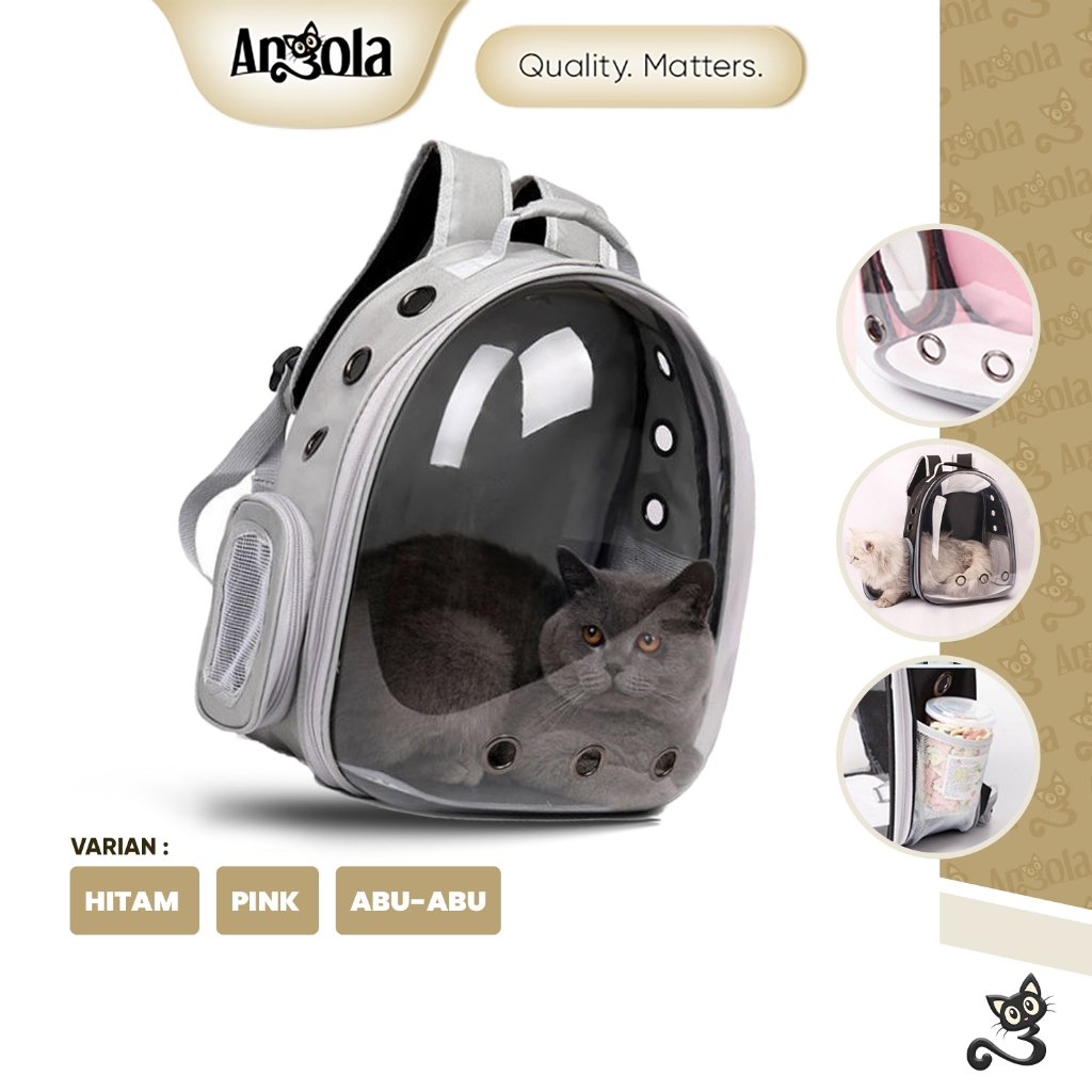Jual ANGOLA Tas Anabul Astronot Full Transparan M05 Tas Ransel Hewan ...