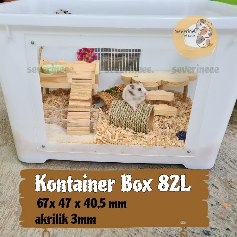 Jual kontainer Container box Modif kandang ular biawak 82Liter ...
