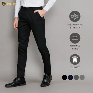 ZUITER - Basic Pants | Celana bahan formal kerja kantor dasar kain pria