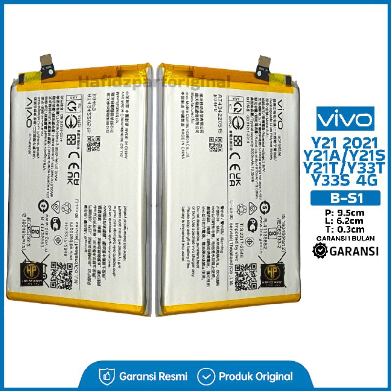 Jual Baterai Batre Battery B-S1 / B-T7 Vivo Y21 2021 / Y21A / Y21S ...