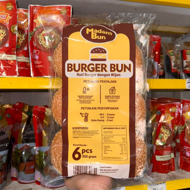 Jual Madam Bun roti burger wijen MURAH | Shopee Indonesia