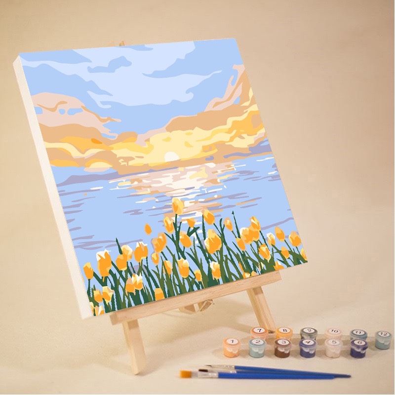 Jual Paint By Number 20x20 Nature Series DIY Painting Kit Canvas Paint