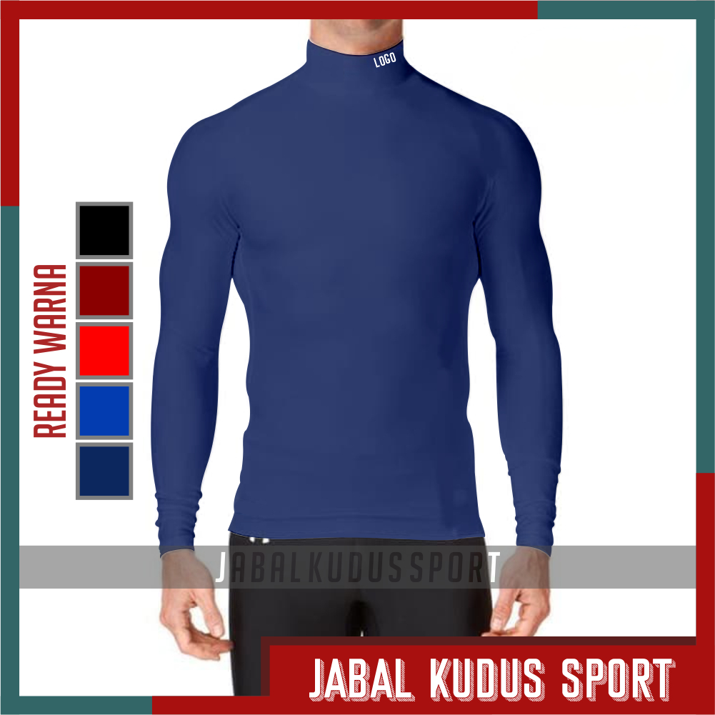 Jual Baju Daleman Olahraga Baselayer Manset Lengan Panjang Training Bola Futsal Gym Fitness Lari