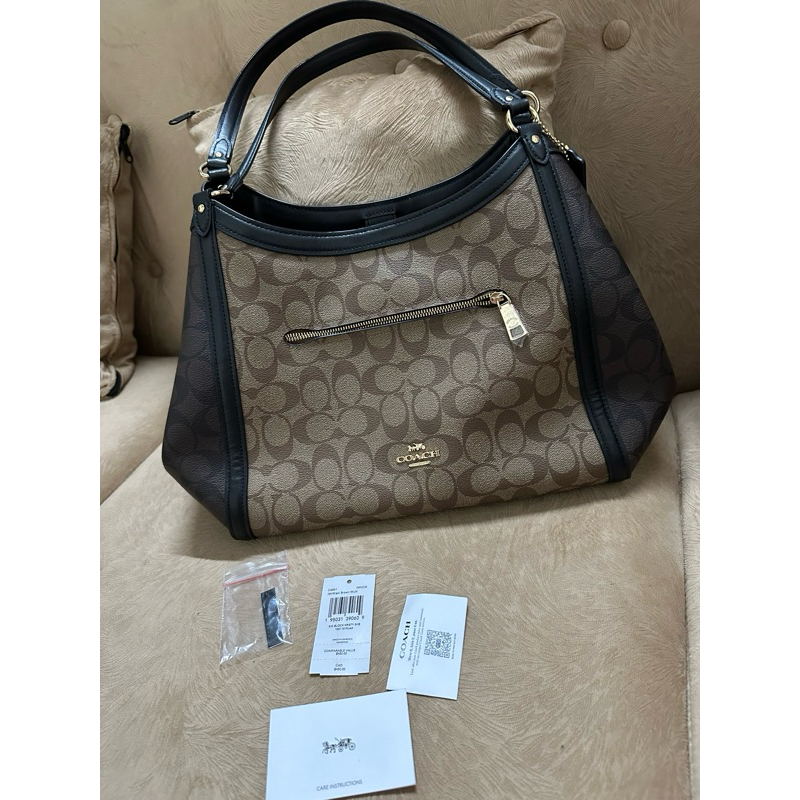 Jual COACH KRISTY SHOULDER BAG KHAKI BROWN MULTI Shopee Indonesia