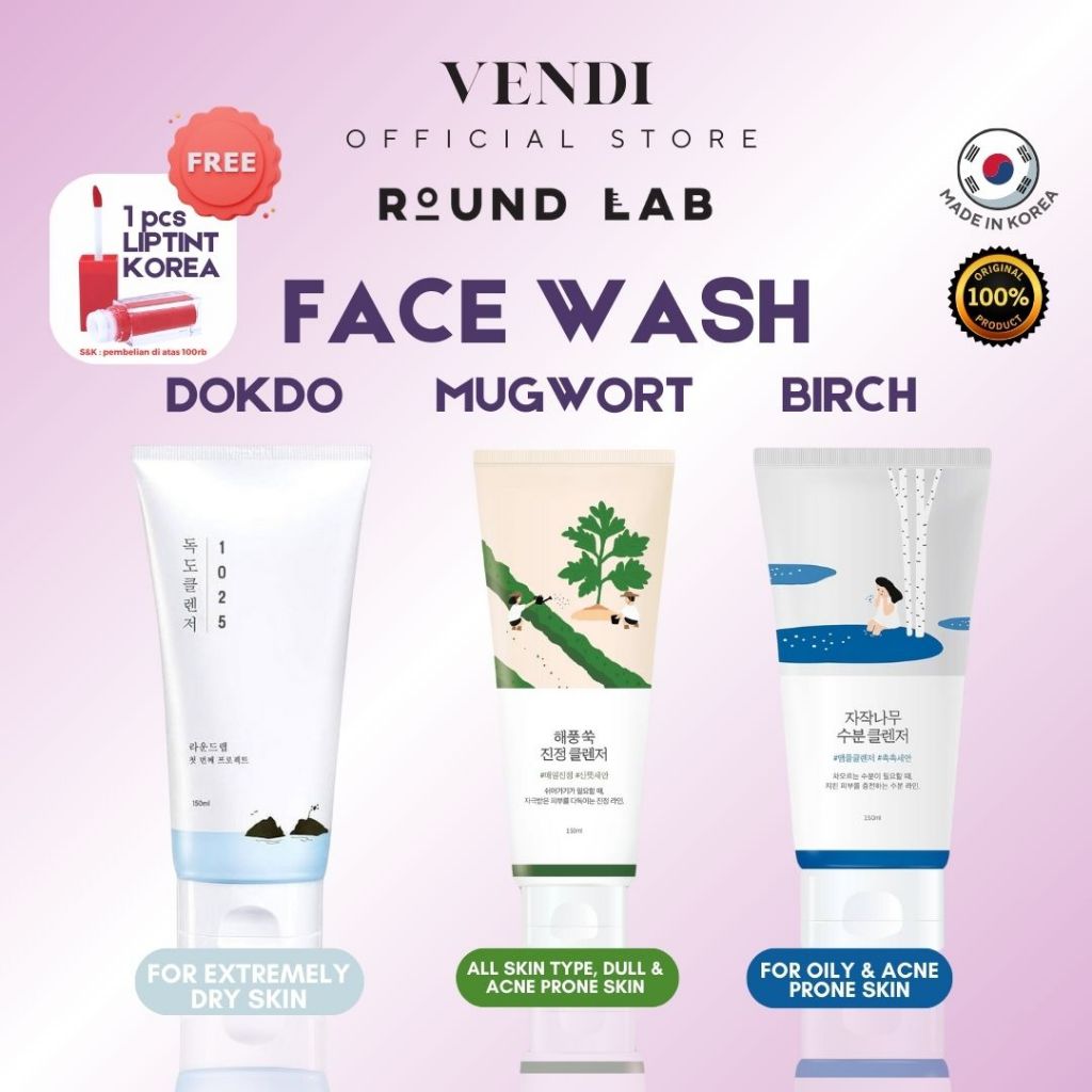 Jual [ ORIGINAL 100 ] ROUND LAB 1025 Dokdo Cleanser Birch Juice