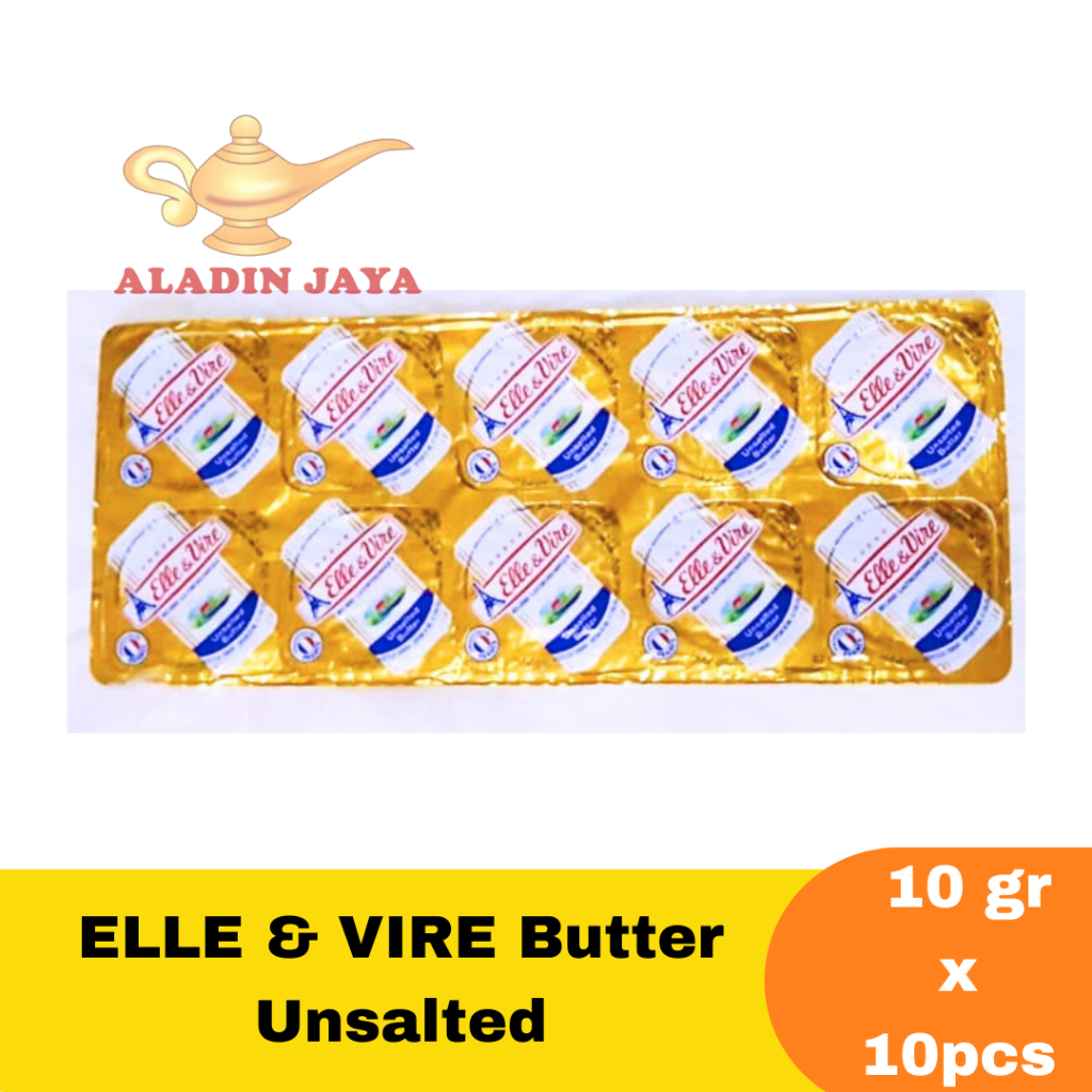 Jual ELLE & VIRE Butter Unsalted 10 gr x 10pcs | Shopee Indonesia