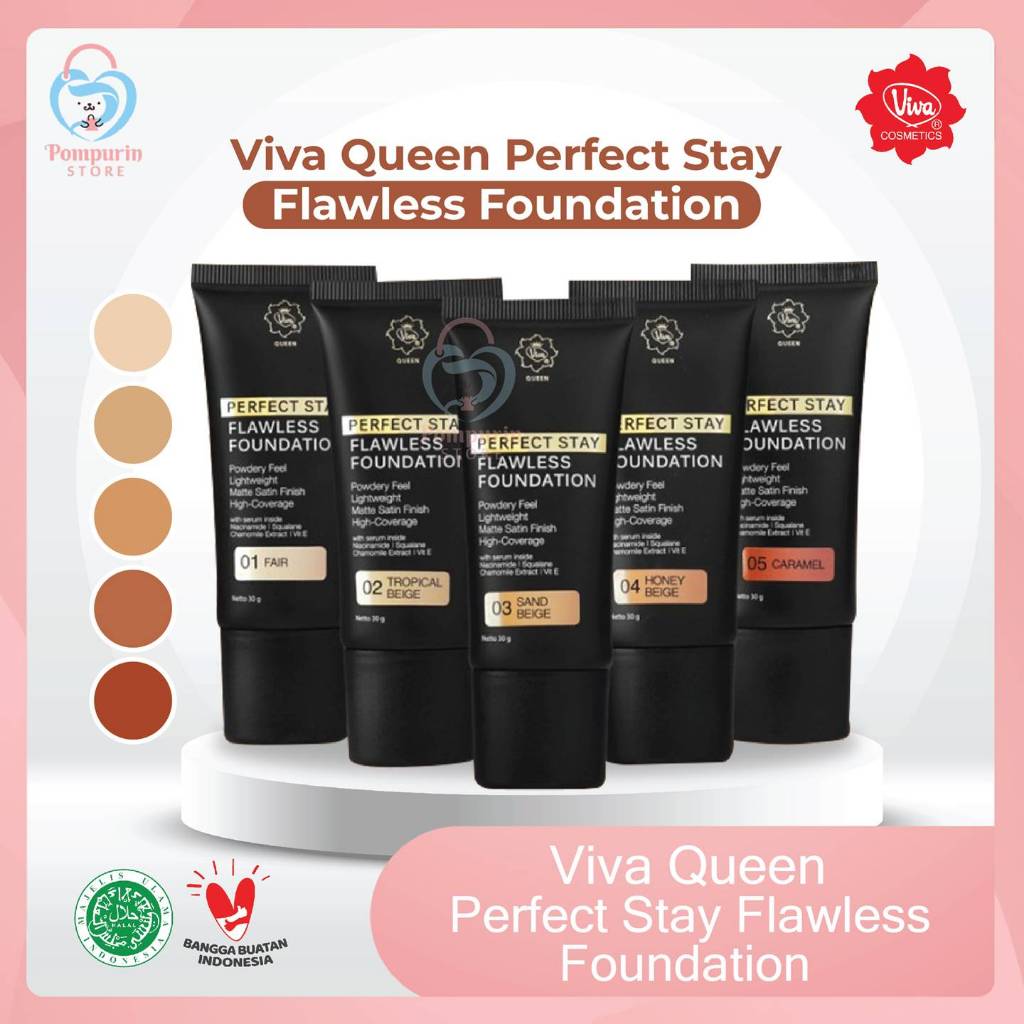 Jual Viva Queen Perfect Stay Flawless Foundation 30gr - Fair/Tropical ...