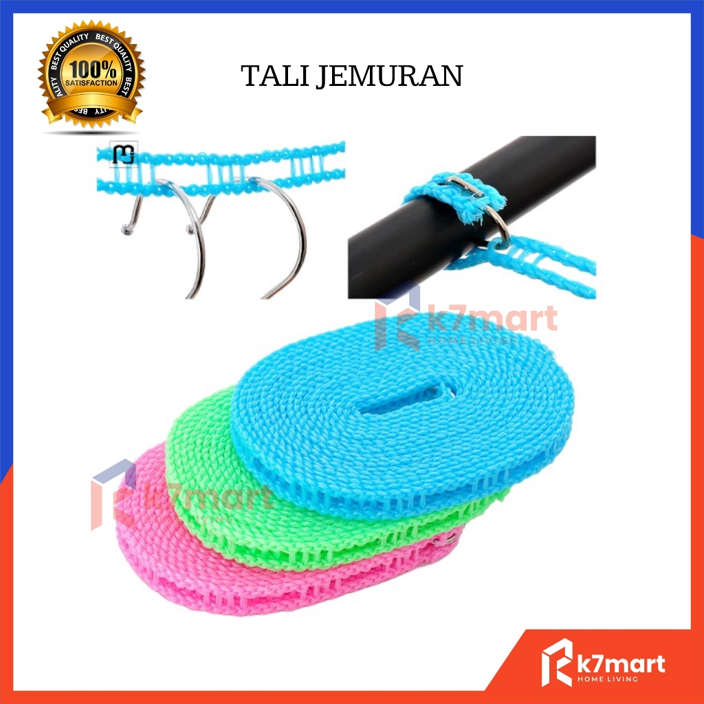 Jual K7MART TALI JEMURAN PAKAIAN 5 METER 3 METER PRAKTIS / TALI ...