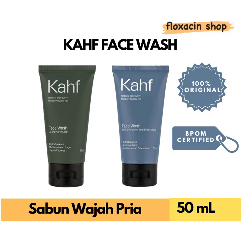 Jual KAHF Man Face Wash 50ml / Kahf Travel Size / Sabun Cuci Muka Pria
