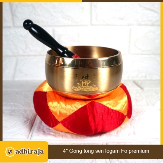 Jual Persembahan Altar Puja Gong tong sen fo premium logam emas 4 inchi ...