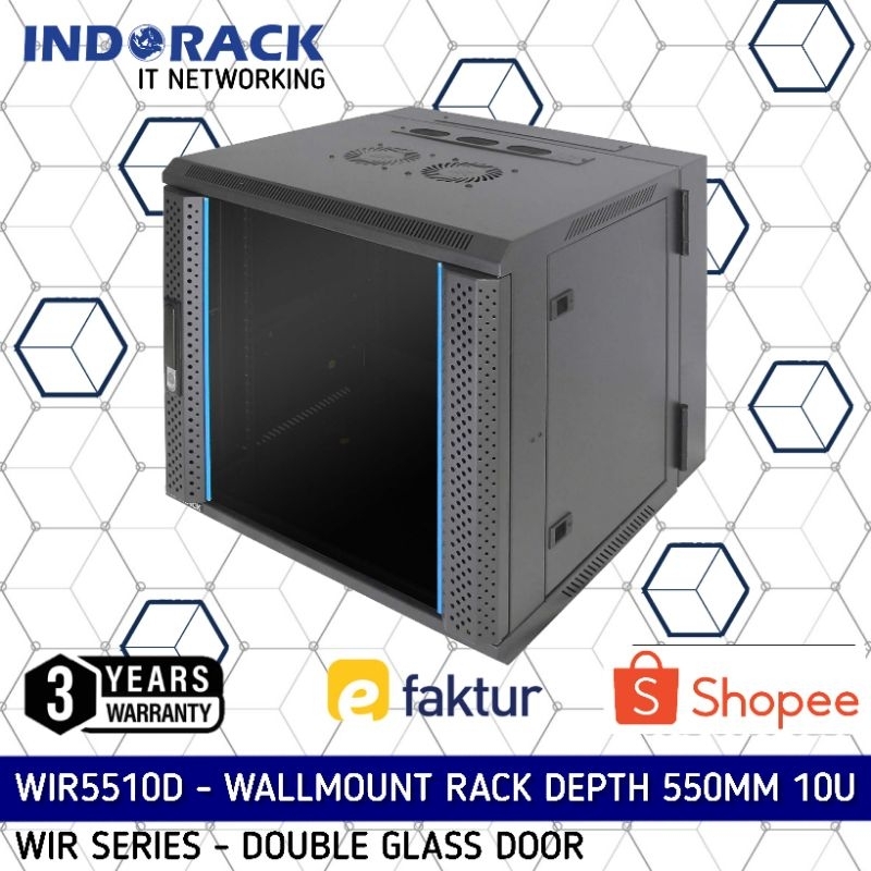 Jual WIR5510D / WIP5510D - Wallmount Rack INDORACK 10U Depth 550mm ...