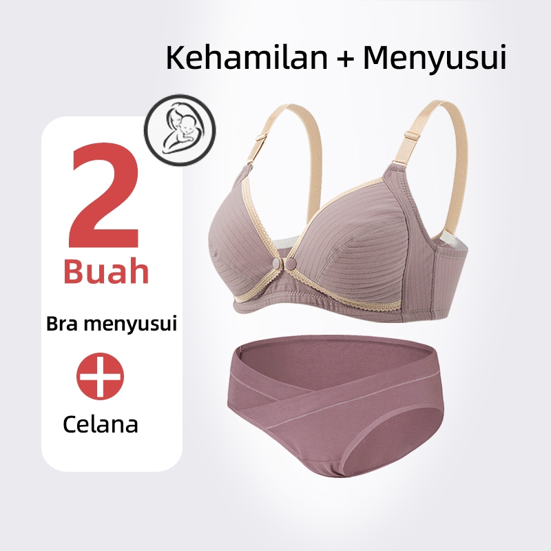 Jual IBU Bra Menyusui & CD Jumbo Hamil Tanpa Kawat Bra Menyusui Bahan ...
