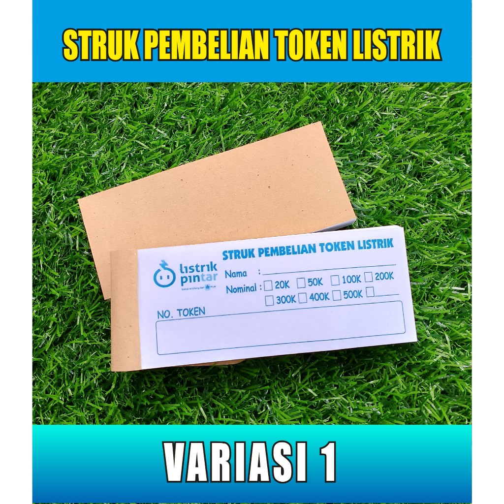 Jual (100 lembar) STRUK PEMBELIAN TOKEN LISTRIK | NOTA TOKEN LISTRIK ...