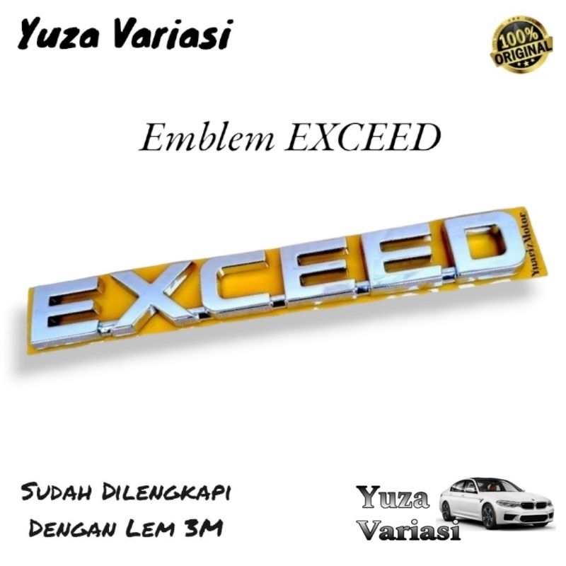 Jual Emblem Tulisan Excced Chrome Origonal / Logo Emblem Tulisan Exceed ...