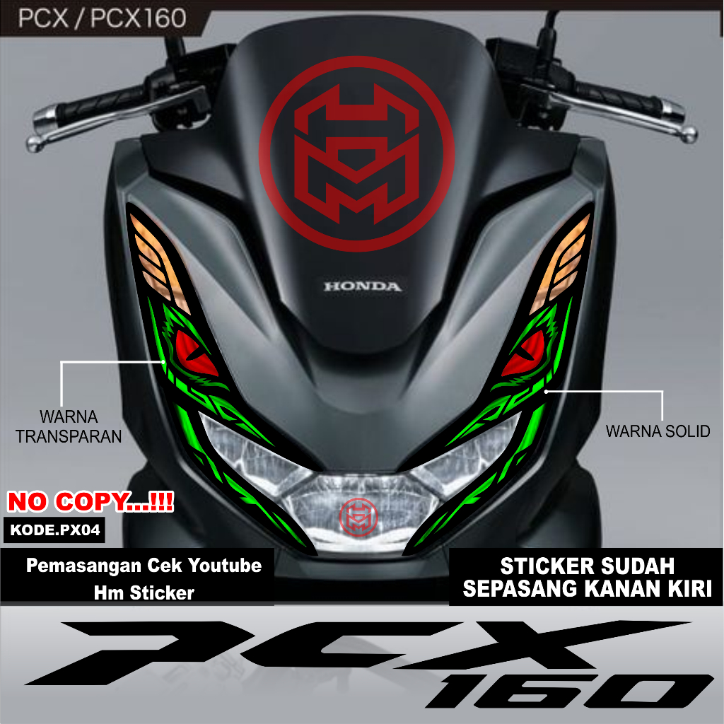 Jual Sticker Lampu Depan Pcx New Px Shopee Indonesia