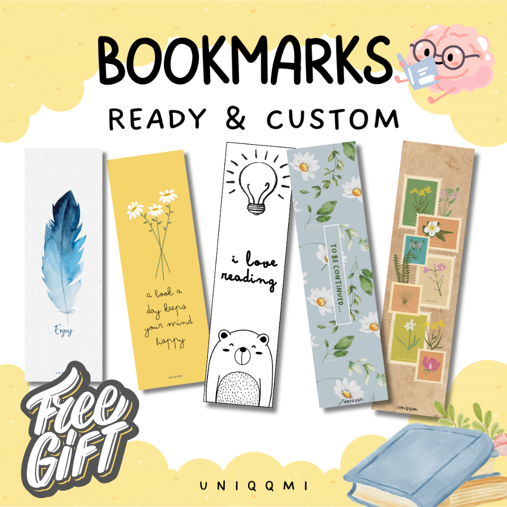 Jual Bisa Custom Hari Jadi Bookmark Pembatas Buku Bookmarks Shopee