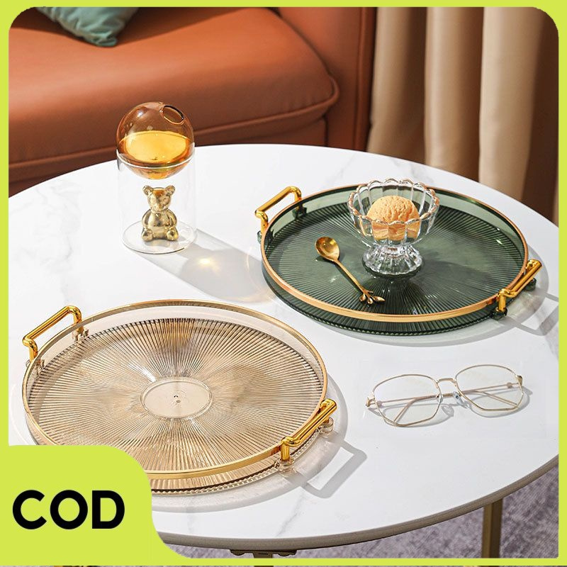 Jual Nordic Luxury Tray Gold Aesthetic Tray Nampan Dekorasi Nampan