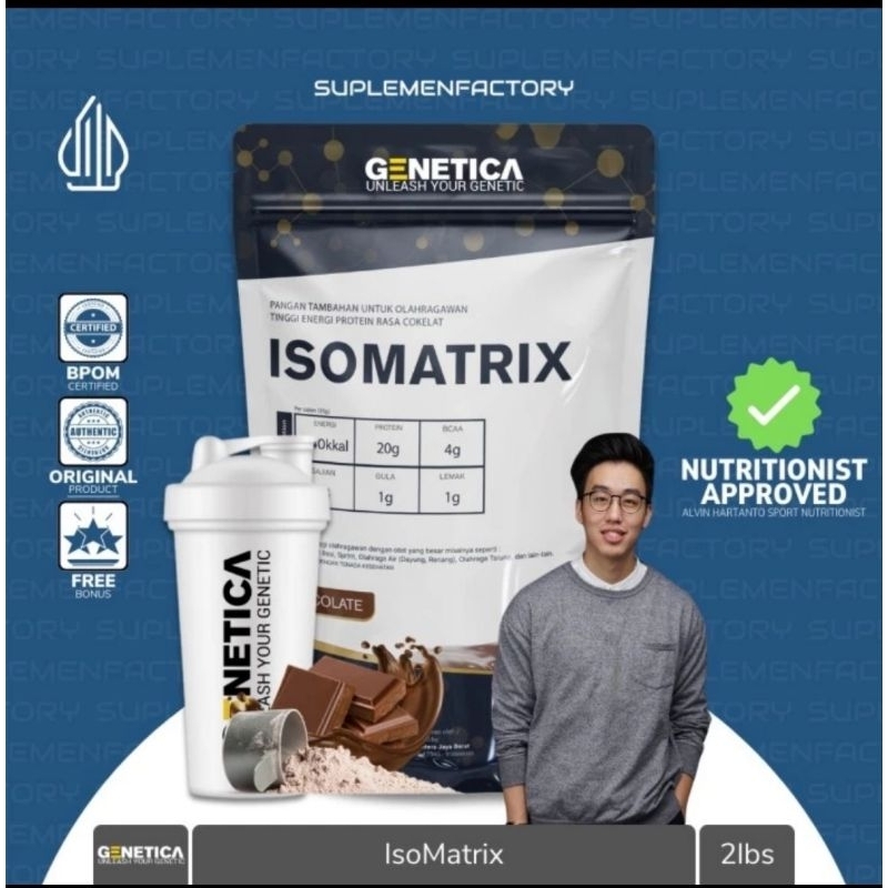 Jual GENETICA ISOMATRIX 5 LBS 2.2 KG WHEY PEA ISOLATE PROTEIN MATRIX 68 ...
