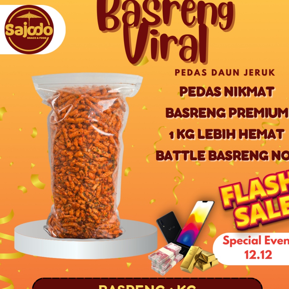 Jual Action Now FLASH SALE Basreng Pedas Daun Jeruk Sajodo Snack 1kg ...