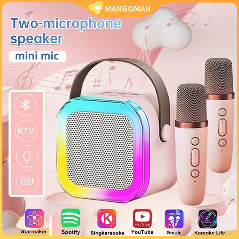 Jual [COD] Speaker Bluetooth karaoke Speaker Portable with 2 ...